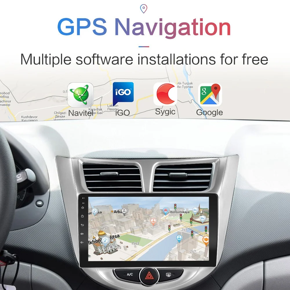 9 ''2 din Android 8,1 автомобильный dvd-плеер для современного Solaris accent Verna 2011- радио рекордер Gps wifi usb DAB+ аудио