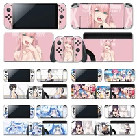 japanese anime game sexy girl protector skin sticker for nintendo switch oled