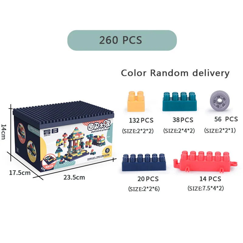 A025-260PCS 520 шт. строительные блоки с колесом обозрения парк развлечений DIY креативные кирпичи объемные модели Фигурки Развивающие игрушки для детей Подарки - Цвет: A025-260PCS