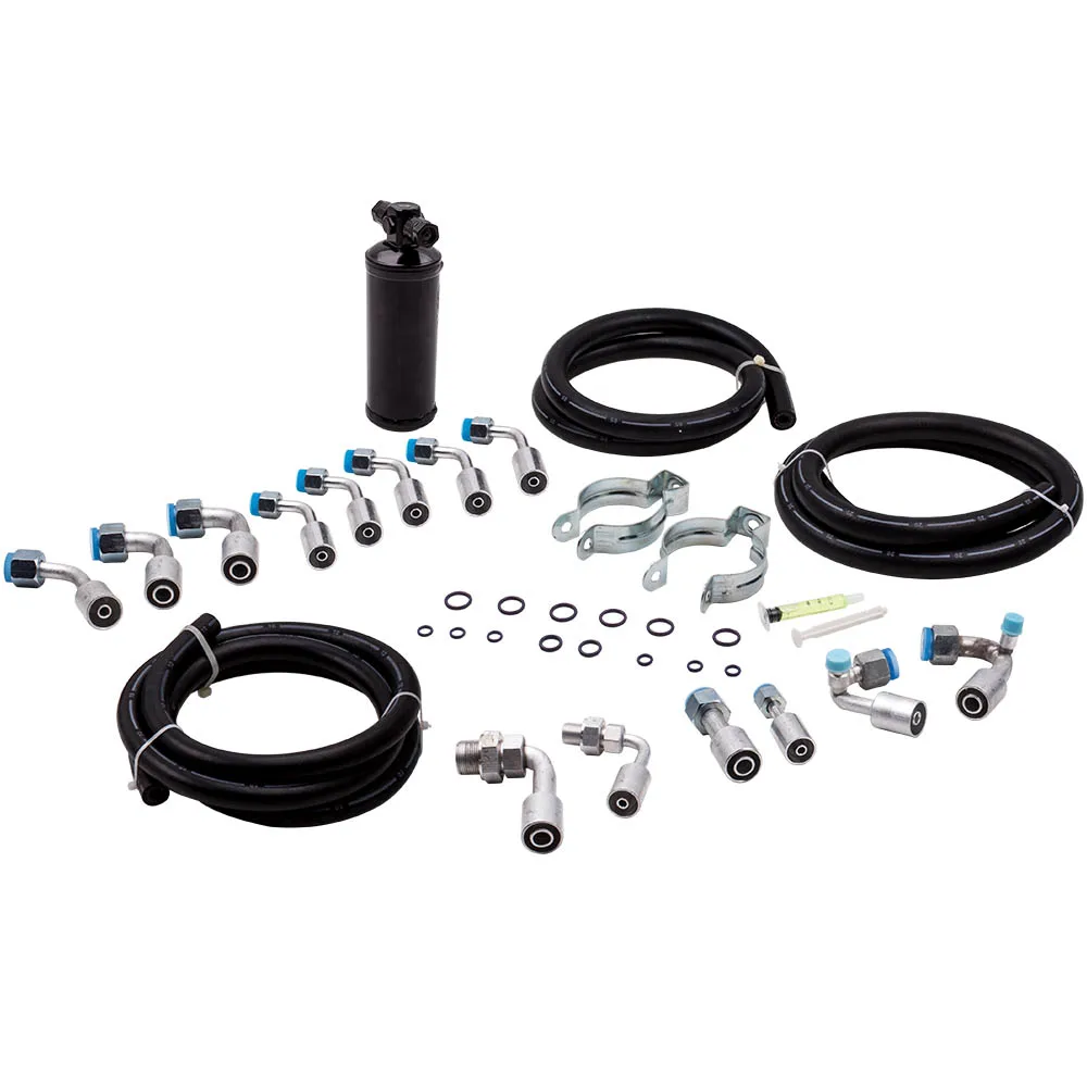 

Набор шлангов кондиционера A/C 134A + уплотнительное кольцо + черный осушитель + соединительные фитинги