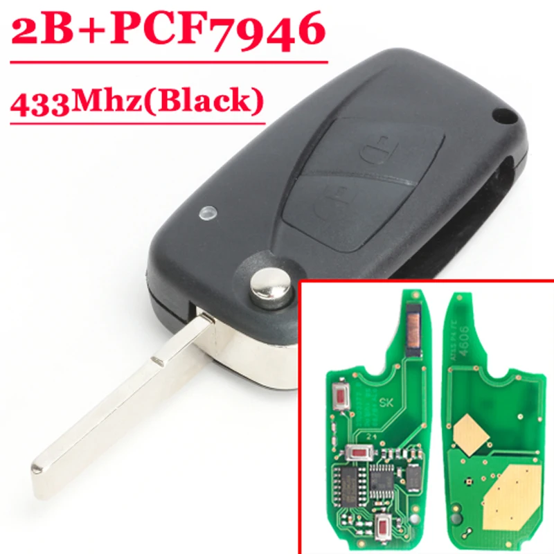 Пульт дистанционного управления XNRKEY 2 кнопки 433 МГц для FIAt 500 Panda Punto Bravo|buttons