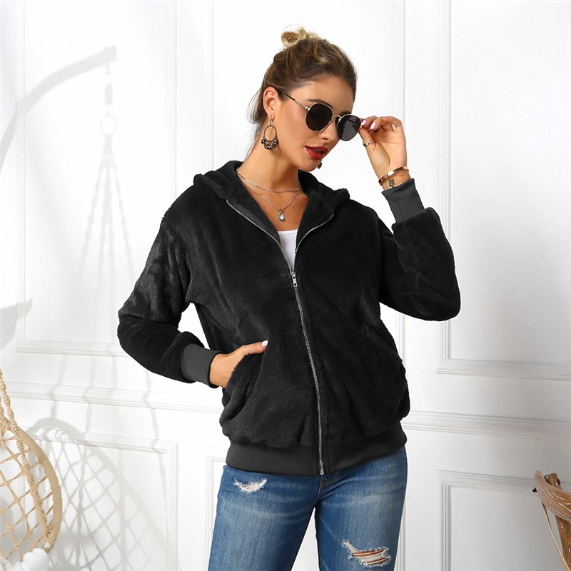 Новинка 2020 пальто из искусственного меха для женщин с капюшоном большого размера