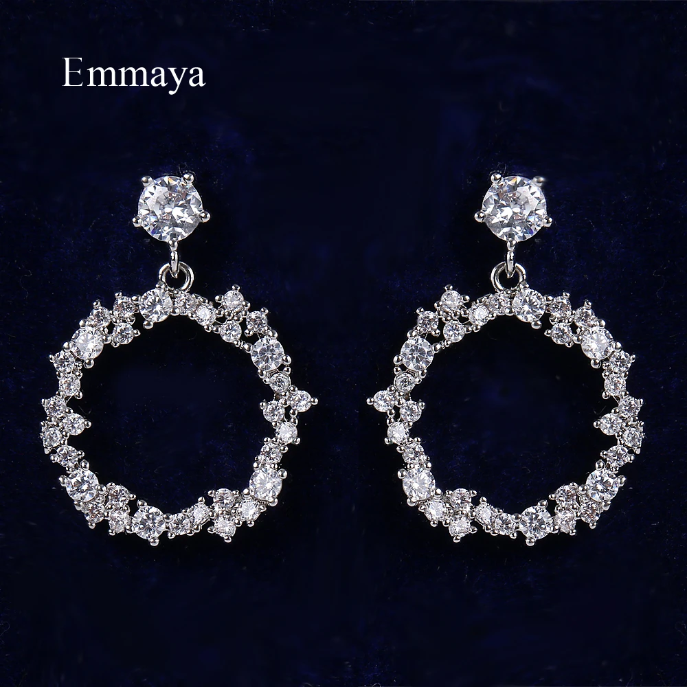 Emmaya новые модные ювелирные изделия необычный дизайн круглые висячие серьги