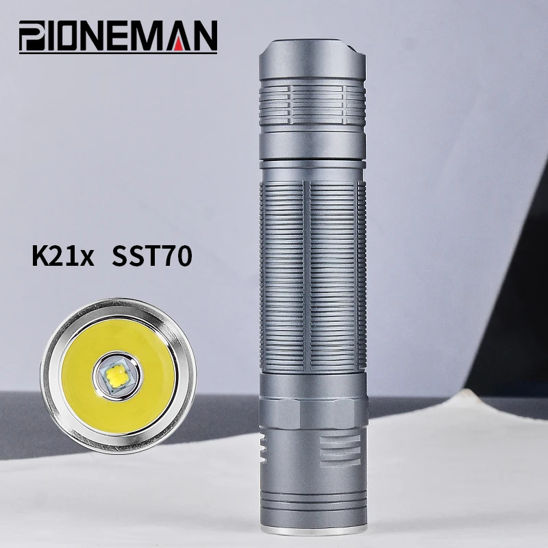 

pioneman K21x Strong flashlight 21700 tactical flashlight SST70/SST40 Outdoor、Riding、Patrol
