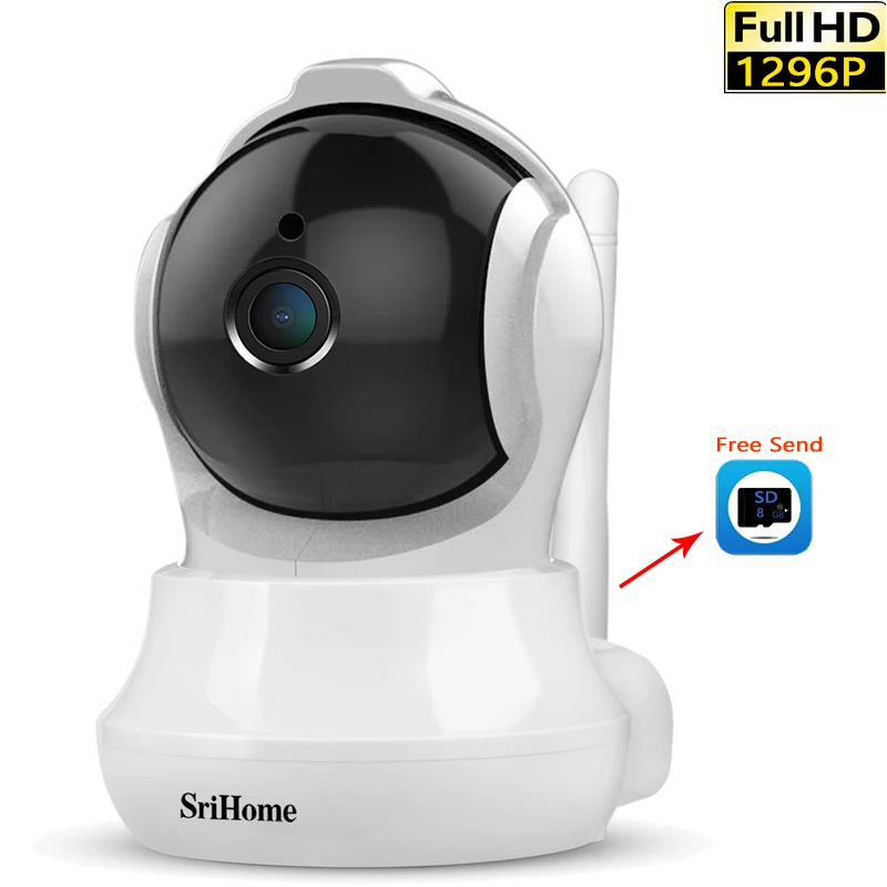Srihome 3MP 1296P Onvif Беспроводная Интерком PTZ камера AI Humanoid Motion Detectioin сигнализация AP