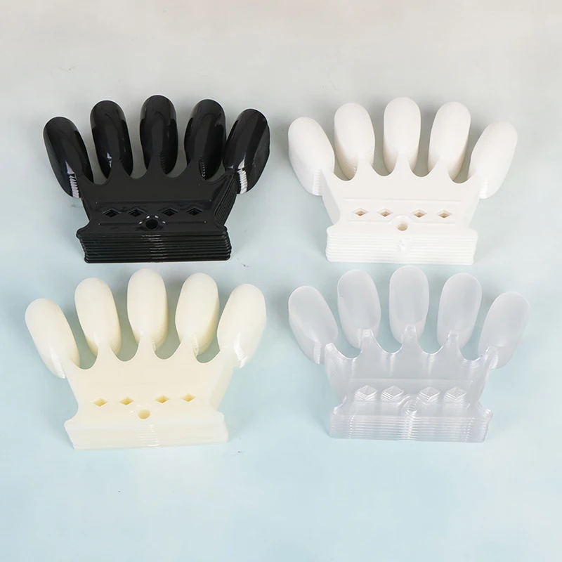 10 шт./компл. накладные пряди с креплением на кератиновых пластинах Корона ногтей