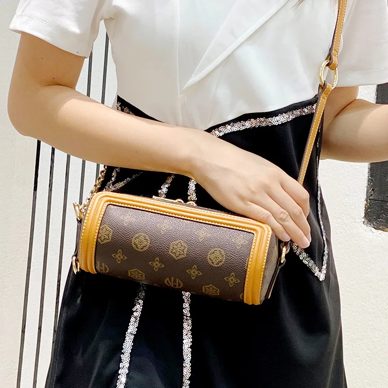 

Top Quality Luxury Brand 2021 New Fashion Print All-match High-quality Shoulder Diagonal Chain Boston Pillow Bag Bags for Women