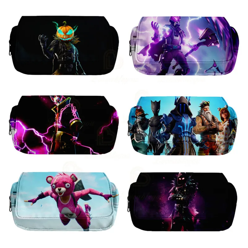 

Students Pencil Case Fortnite Pen Case Game Cartoon Figure Printed Bag Student Pen Bag Zipper Back To School Supplies Stationery