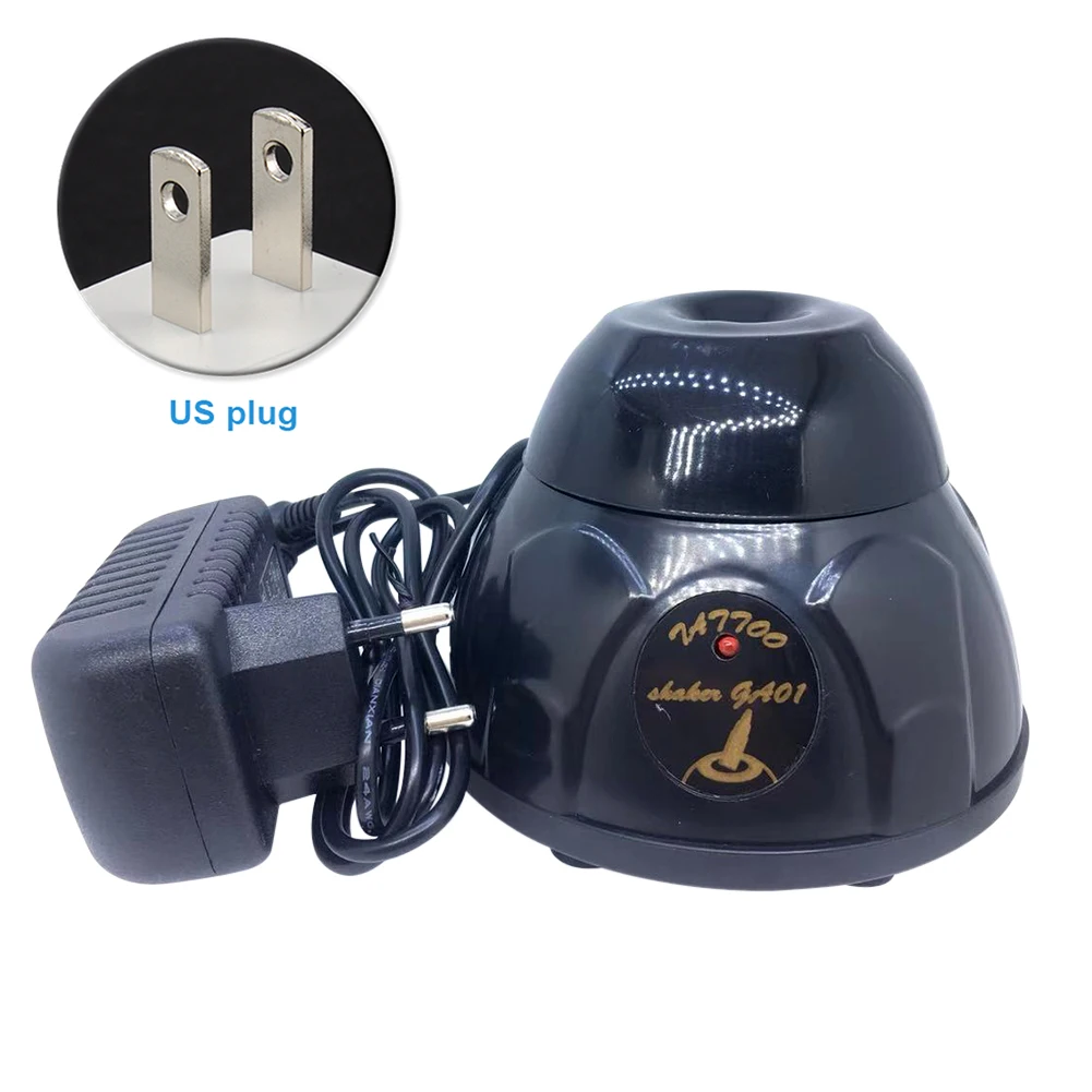 

Salon Tattoo Ink Mixer Shaker Liquid Bottle Pigment Shaking Home Nail Polish Manicurist 5200 Rpm Portable Electric Plastic Steel