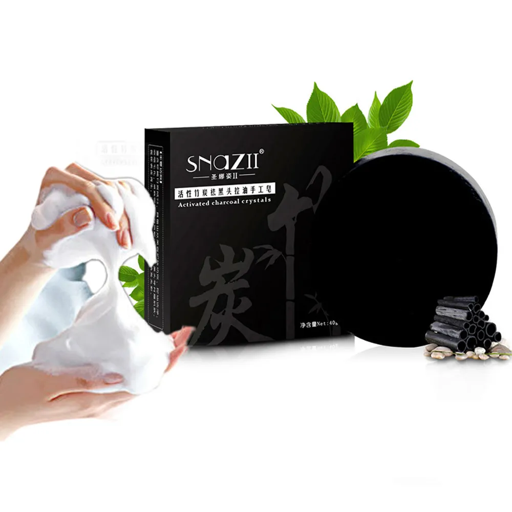 Очищающее Отбеливающее мыло для лица глубокое очищение черное контроль масла