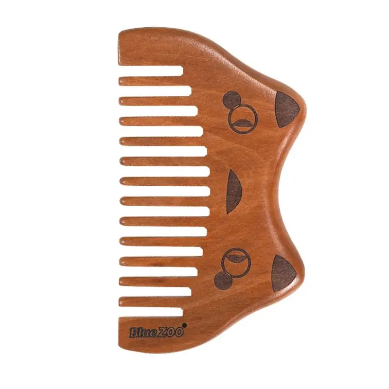 Антистатическая расческа из натурального дерева гладкая широкая тонкая зубная