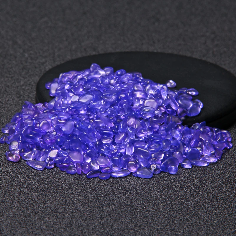 Голубой кварц дробленый камень минеральный гравийный чип натуральный