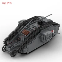 hot military ww1 uk army weapons equipment britain mark 1 tank model brick battle of somme war vehicles building block toys gift