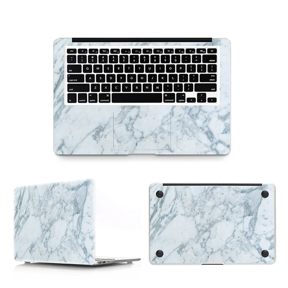 HRH 3 в 1 наклейка для ноутбука с мраморным дизайном наклейки защиты рук защитный