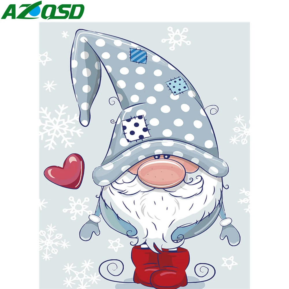 

AZQSD Алмазная картина Санта-Клаус, наборы для вышивки крестиком, стразы, домашний декор, алмазная вышивка, мультяшный Рождественский подарок