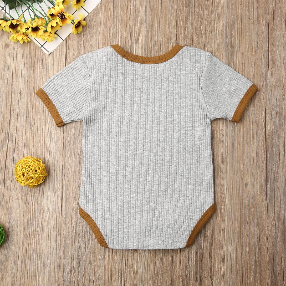 Детское боди осень 2019 повседневный однотонный комбинезон для новорожденных