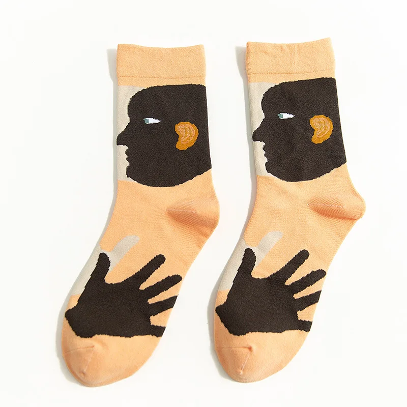 Street Socks 03 Уличная одежда для скейтборда, новинка, корейские забавные зимние спортивные женские хлопковые милые Мультяшные носки, теплые сумасшедшие короткие счастливые носки для женщин и мужчин - Цвет: Street Socks 03