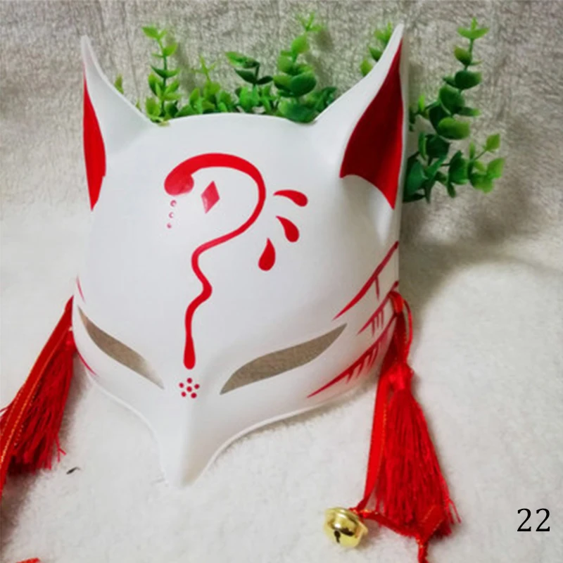 Аниме Стиль ручная роспись маска лисы реквизит для фотографии косплей