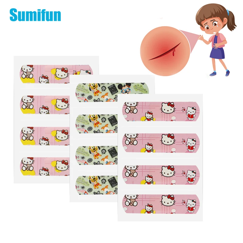 

12pcs Waterproof Breathable Cute Cartoon Band Aid Hemostasis Adhesive Bandages First Aid Emergency Kit Wound Plaster For Kids