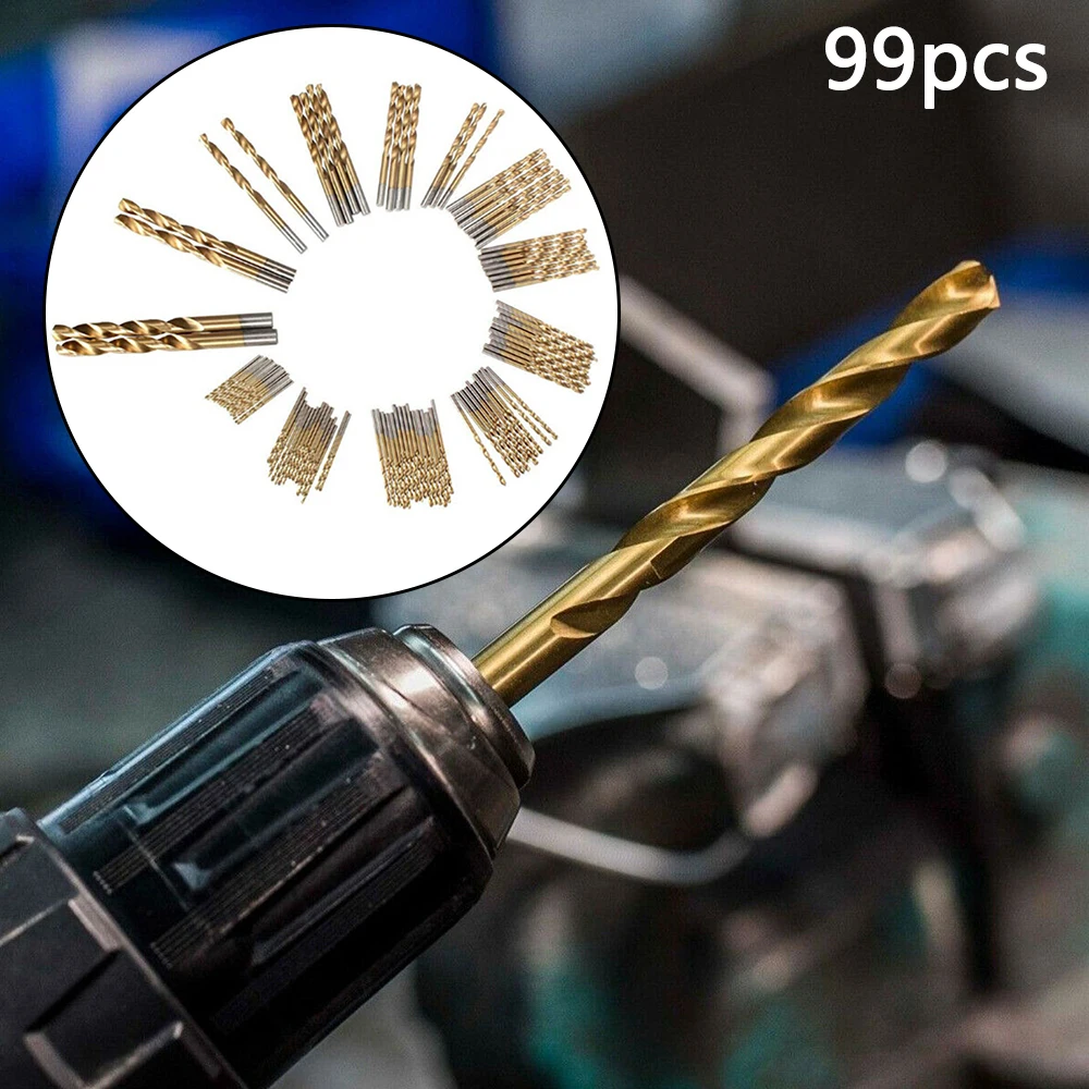 

Metal Drill Bits Kit Adapter Drill Equipment 99Pcs HSS Plating Drill Bits