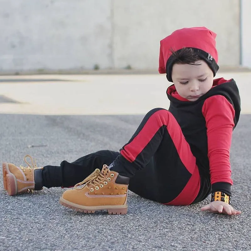 Детская одежда для девочек комплекты одежды маленьких мальчиков со штанами с