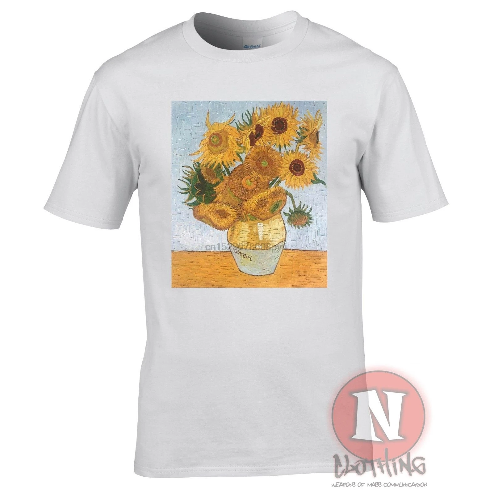 

Van Gogh sunflowers t-shirt Aesthetic classic art tshirt tee Cool Casual pride t shirt men Unisex Fashion tshirt free shipping