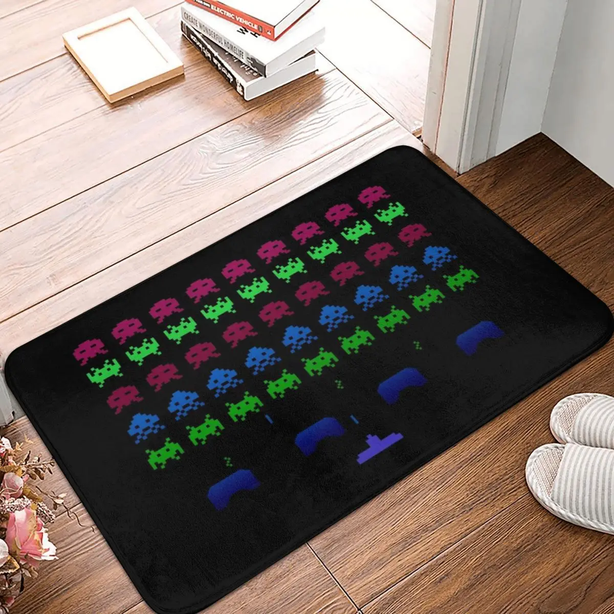 Space Invaders Doormat Carpet Mat Rug Polyester PVC Non-Slip Floor Decor Bath Bathroom Kitchen Balcony 40*60 | Дом и сад