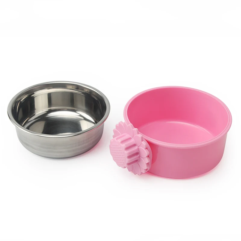 Подвесная миска из нержавеющей стали для кошек и собак водные принадлежности