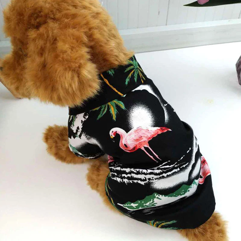 

XS-2XL Hawaiian Dog Shirts Summer Dog Clothes for Small Medium Big Dogs Cats Floral Dog Clothes for French Bulldog for Chihuahua