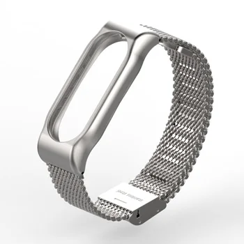 bright silver Mijobs Mi Band 2 металлический ремешок браслет из нержавеющей стали для Xiaomi Mi Band 2 умные Аксессуары Часы Miband 2 Band Браслет - Цвет: bright silver