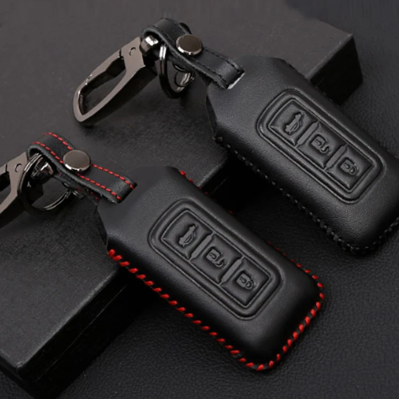 Модифицированные кнопки кожаный чехол для автомобильного ключа Mitsubishi outlander 2016 2017