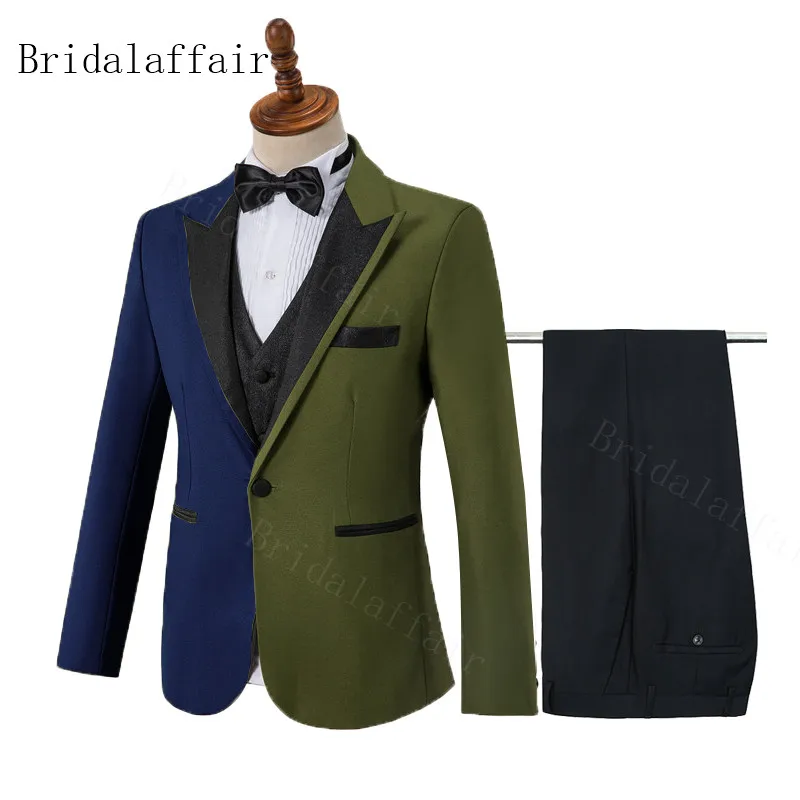 Bridalaffer 2020 Autum новый двухцветный темно синий армейский зеленый жених мужские