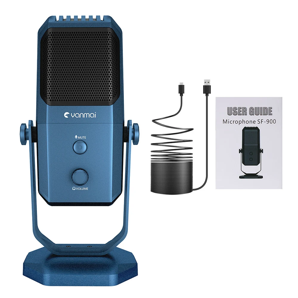 SF 900 Plug And Play USB микрофон Студийный записывающий конденсаторный четыре