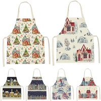 festival christmas style apron home cooking aldult aprons winter skiing printing room cleaning kids pinafore custom aprons bibs