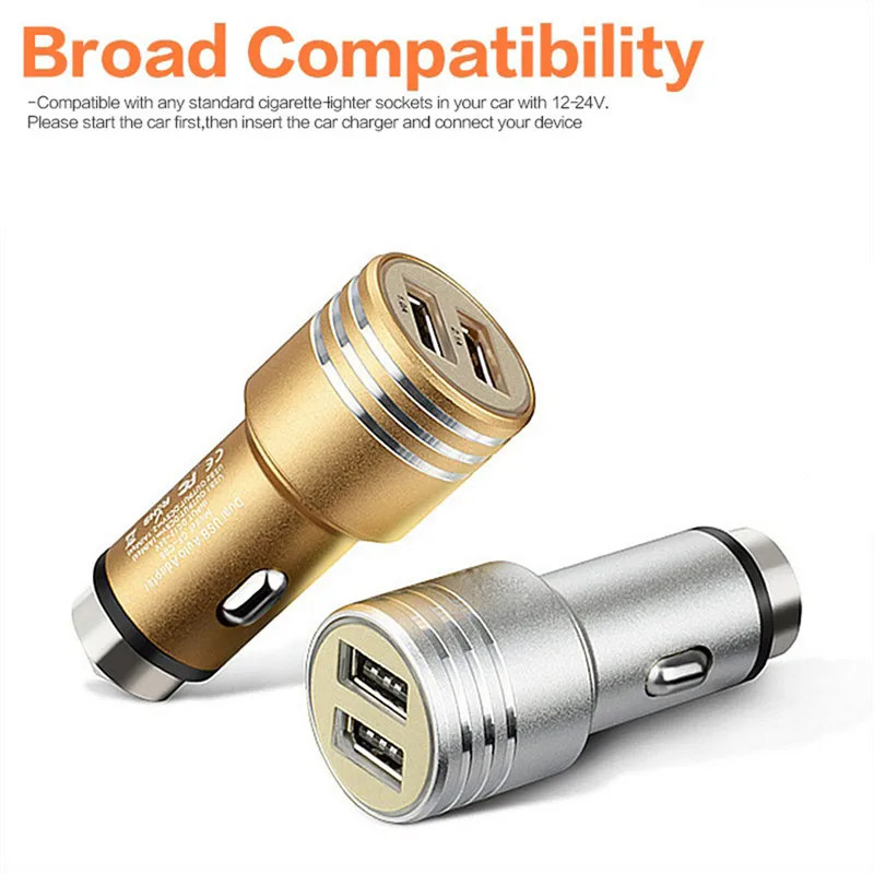Автомобильный двойной USB адаптер с 2 портами зарядное устройство аварийный