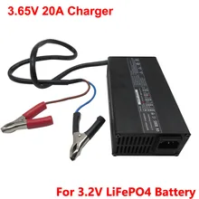 3.65V 10A 20A Lifepo4 Fast Charger For 1S 3.2V 3.3V LiFePO4 LFP Energy Storage Solar Battery Cell Smart Charger with Fan