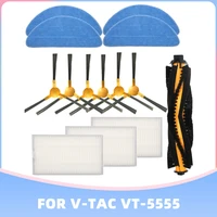 for v tac vt 5555 vt 5556 robot vacuum cleaner spare parts hepa filter main roller side brush mop cloth strainer pre filter