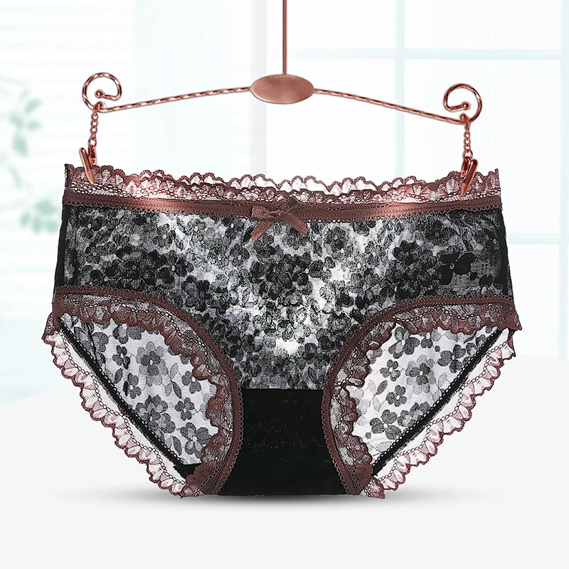 

Sexy Lace Panties Women Cozy Lingerie Fashion Briefs High Quality Intimates Underwear Hot Sale Women's Underpant Transparent