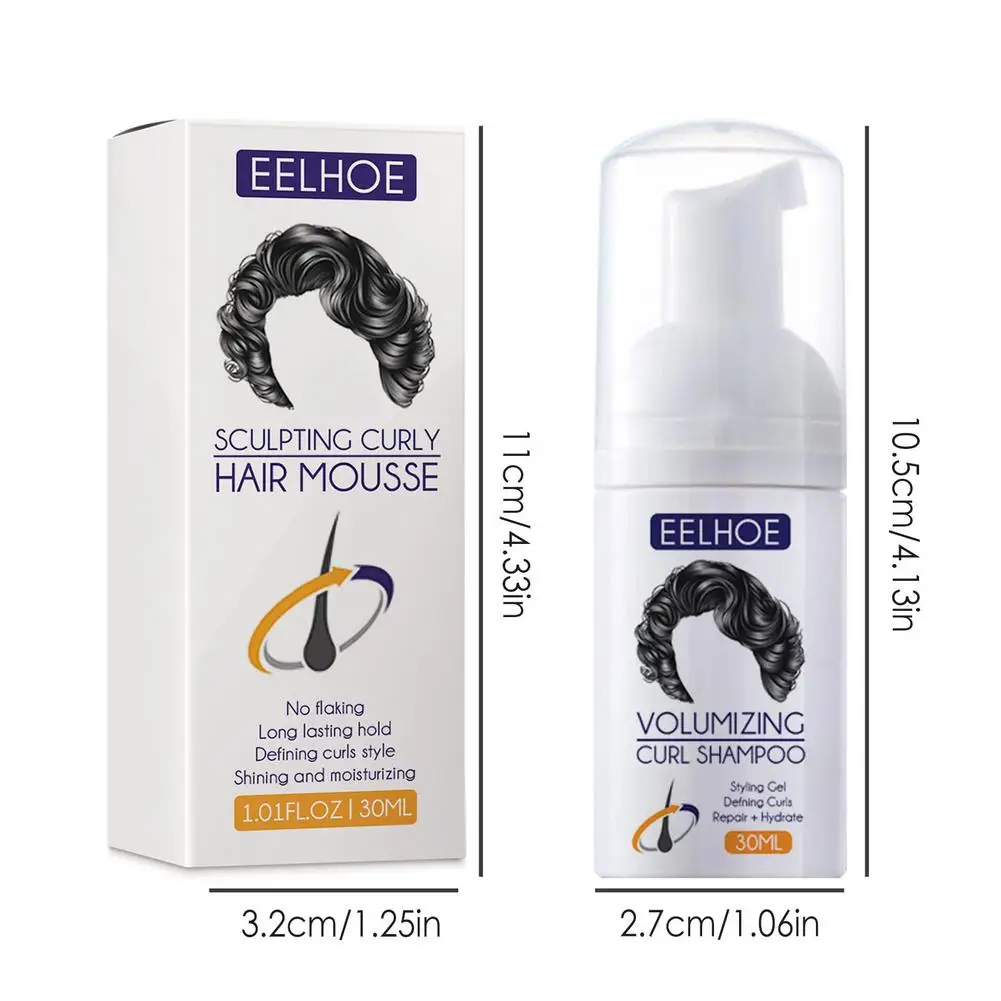 

Magic Hair Curly Anti-Frizz Spray Styling Mousse Moisturize Extra-Volume Curls Hair Styling Strong Hair Styling Mousse 30ML
