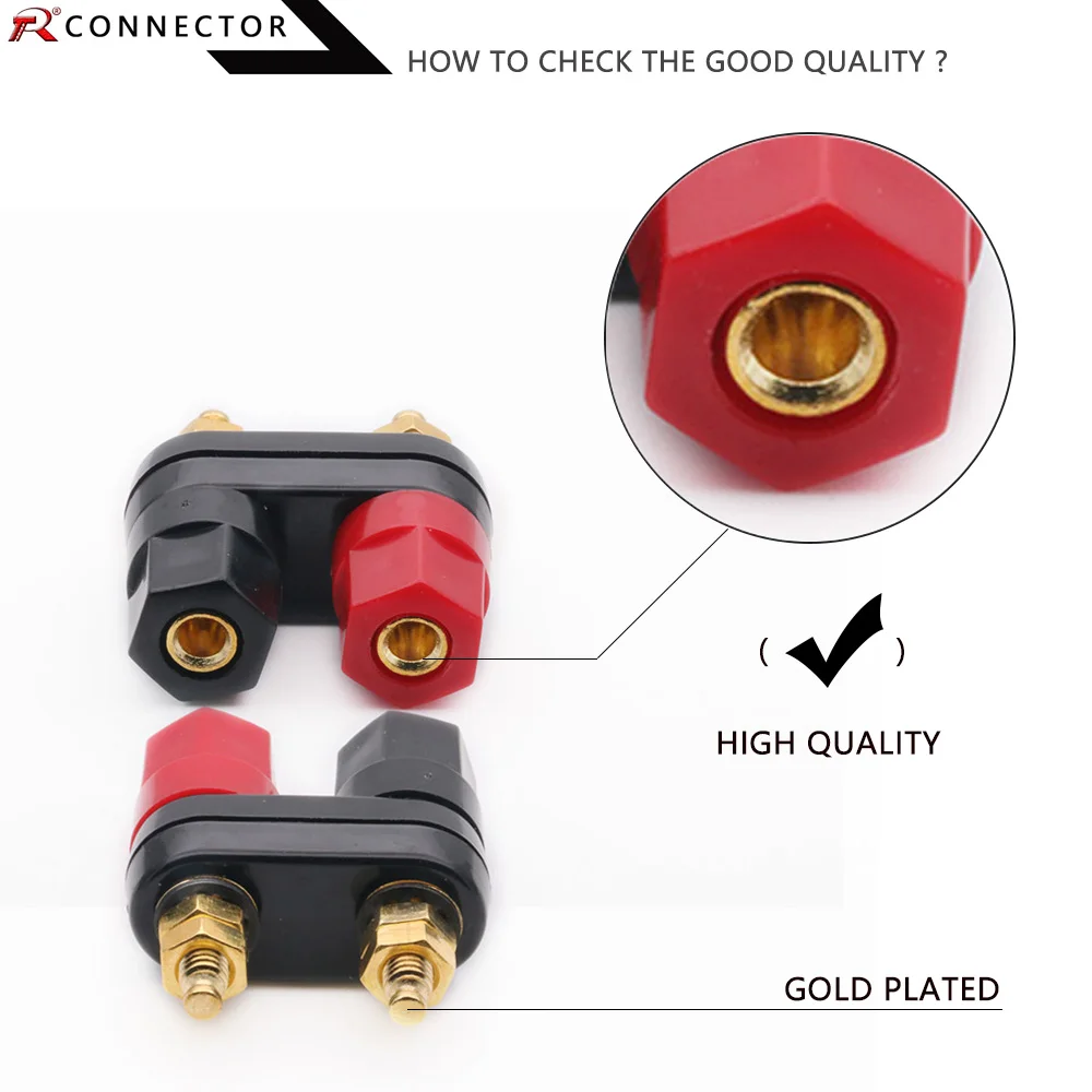 10 шт. лидер продаж высококачественные клеммы для пар красный черный разъем