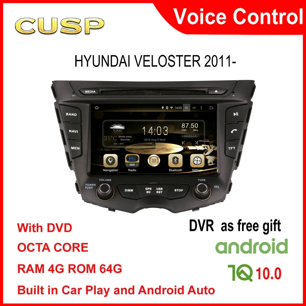 

Автомобильный dvd-проигрыватель CUSP на ОС Android 10,0 для Hyundai Veloster 2011, 2012, 2013, 2014, 2015, 2016, 2 Din, автомобильное радио, gps, стерео, мультимедиа, аудио