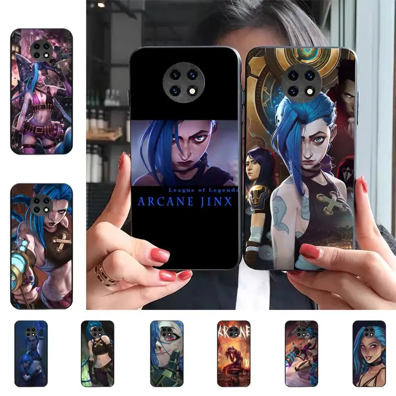 

League of Legends Cartoon Arcane Jinx Phone Case For Redmi 9 5 S2 K30pro Fundas for Redmi 8 7 7A note 5 5A