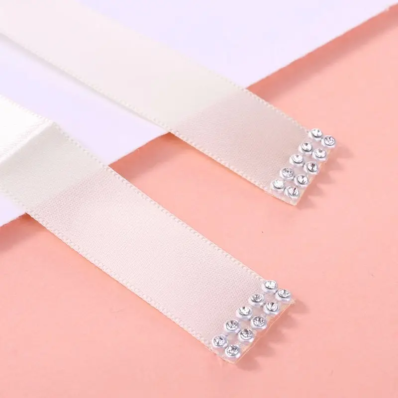 

Rhinestone Bridal Waist Belt Satin Ribbon Trim Applique Wedding Dress Gown Decor U90E