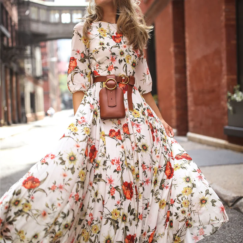 Женское богемное Платье туника праздничное пляжное длинное платье макси с