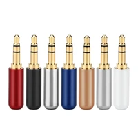 3 5mm male plug 3 poles gold plated headphone minijack for soldering hifi earphone repair cable audio connector adapter aux 3 5