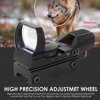 1120mm rail hd sight scope waterproof shockproof viewfinder adjustable inner red dot silver film holographic sight