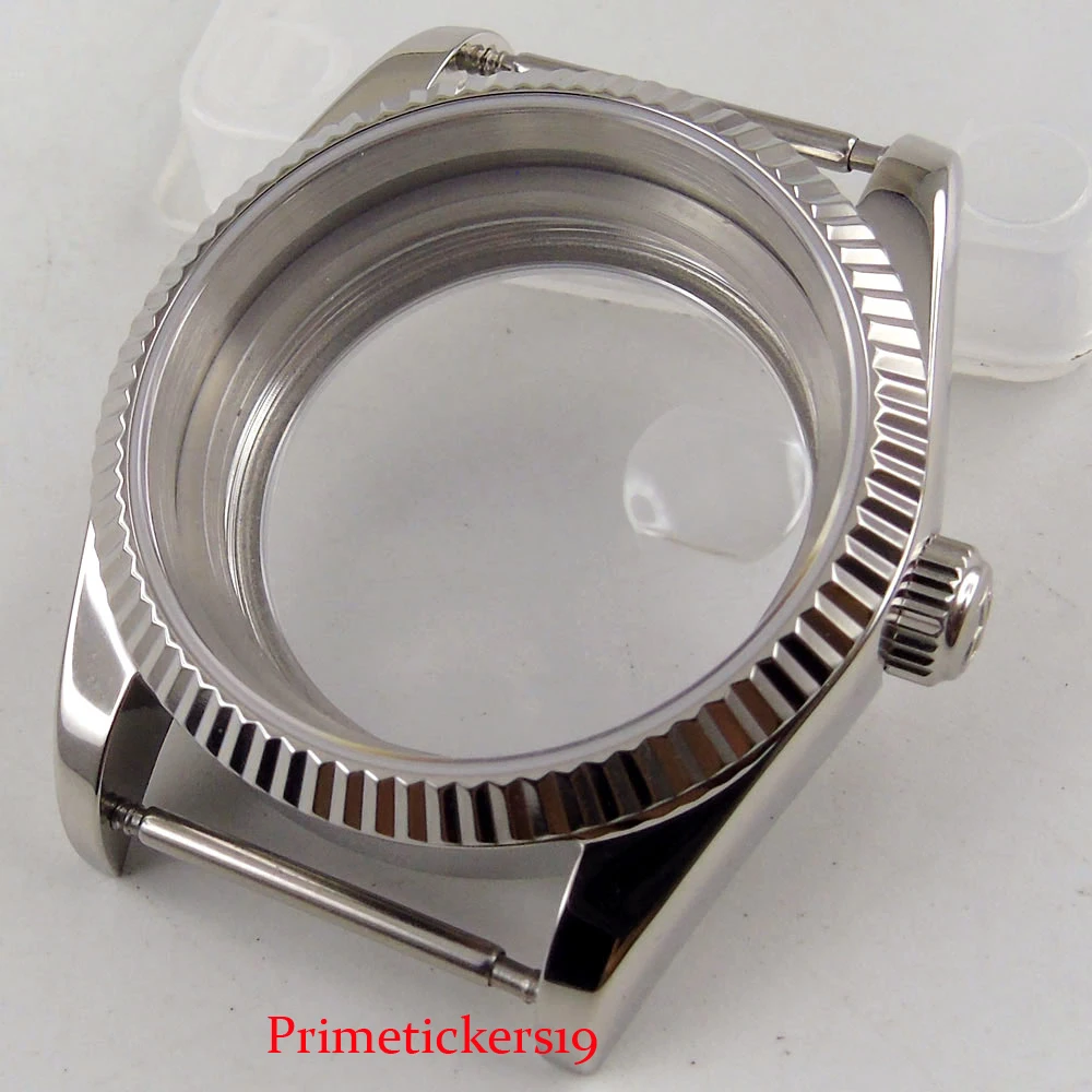 Высококачественный круглый чехол для часов 36 мм, сапфировое стекло с увеличительным стеклом для MIYOTA