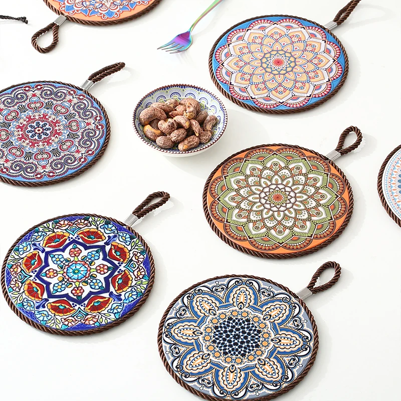 Богемный керамический Настольный коврик коврики для чашек и кухонные аксессуары