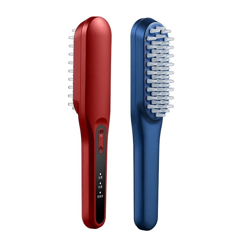 

Electric Vibration Massage Comb Hairdressing Comb Anti Hair Loss Phototherapy Scalp Massager USB Rechargeable
