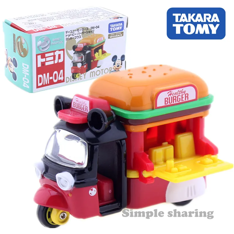 

Takara Tomy Tomica Disney Motors DM-04 Doobie Burger Shop Mickey Mouse Wagon Catering Truck Car Vehicle Diecast Metal Model